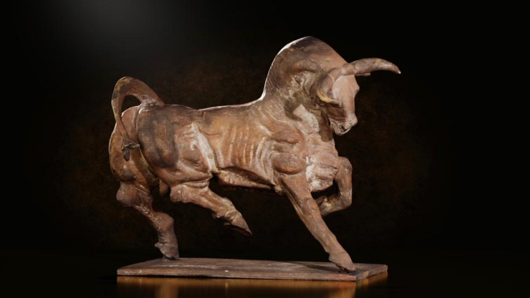 Scultpture Avanti bronze bull Jos Dirix